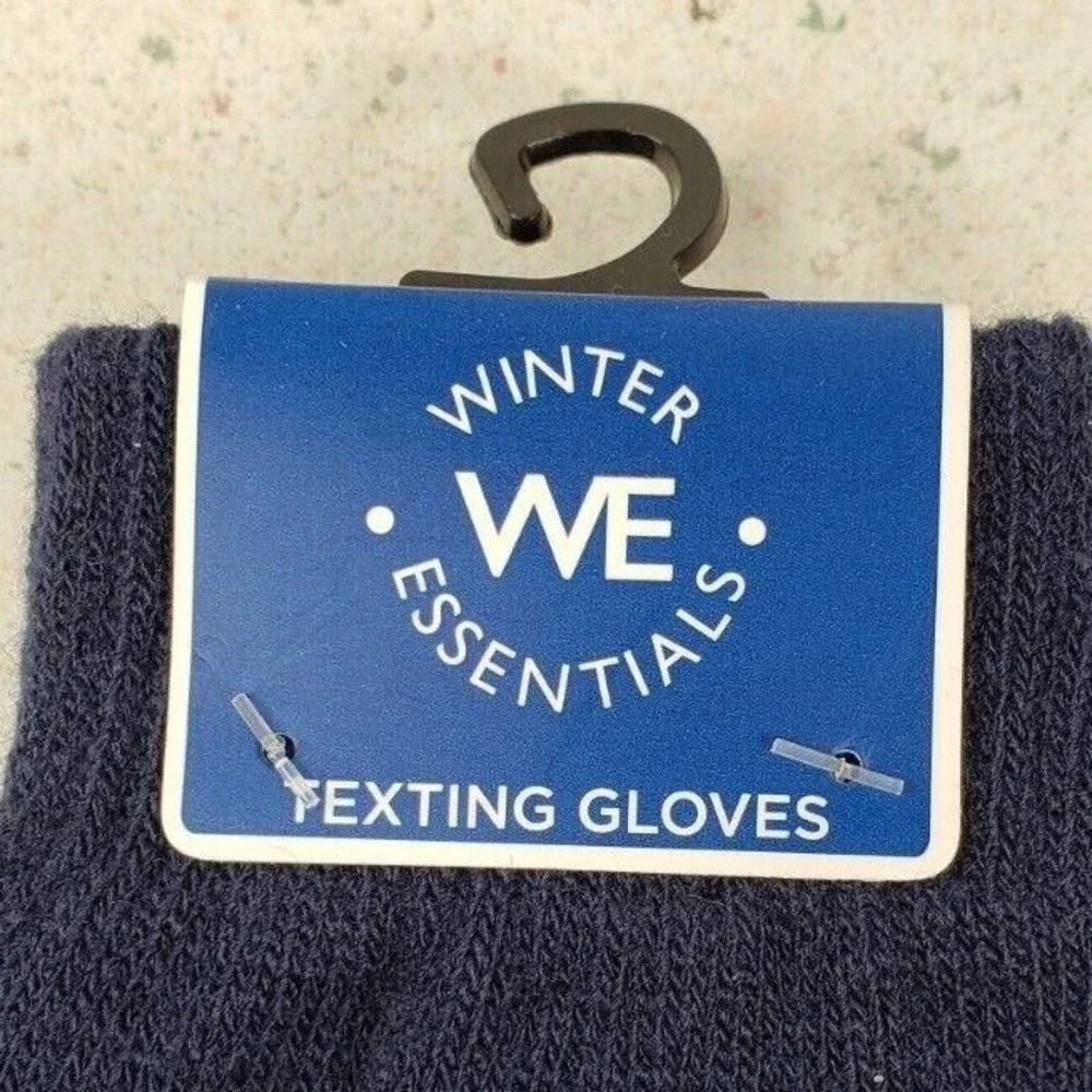 Winter Essentials Unisex One Size Blue Texting Elongated Gloves New